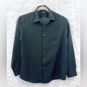 GEORGE BRAND BLACK CLASSIC BUTTON DOWN CASUAL SHIRT SIZE M